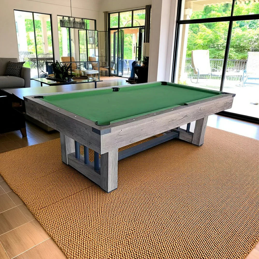 CUETIQ 7FT Design KD Strong - KD Durable Construction, Precise Table, Rebound, Pool Support, Half Ball Black&Wood