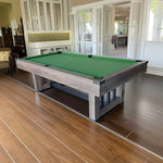 CUETIQ 7FT Design KD Strong - KD Durable Construction, Precise Table, Rebound, Pool Support, Half Ball Black&Wood