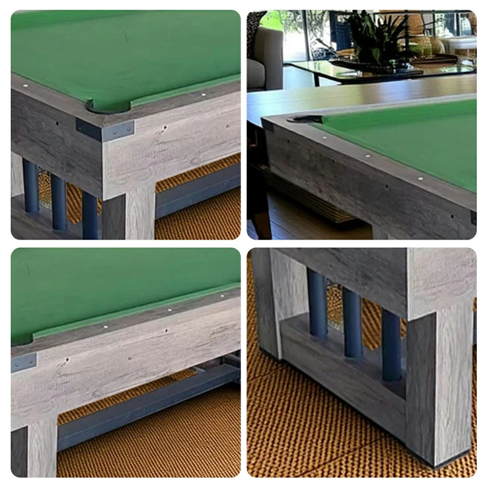 CUETIQ 7FT Design KD Strong - KD Durable Construction, Precise Table, Rebound, Pool Support, Half Ball Black&Wood