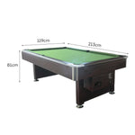 CUETIQ 7FT Pool Legs, Trimmings Precision Heavy-Duty Rubber Adjustable Modern 120mm Design, Frame, Professional Metal - Luxury - Table, Table Billiards Brown