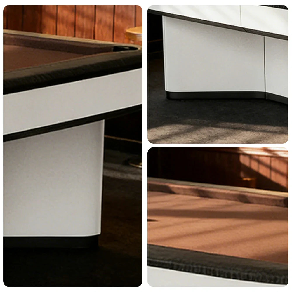 CUETIQ Luxury Designer Billiard Table 2.68m/2.96m - Squared-Round Sculptural Design Precision Craftsmanship Premium Materials - White
