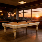 CUETIQ Luxury Designer Billiard Table 2.68m/2.97m - Sculptural Contemporary Design Precision Craftsmanship Premium Materials - Orange