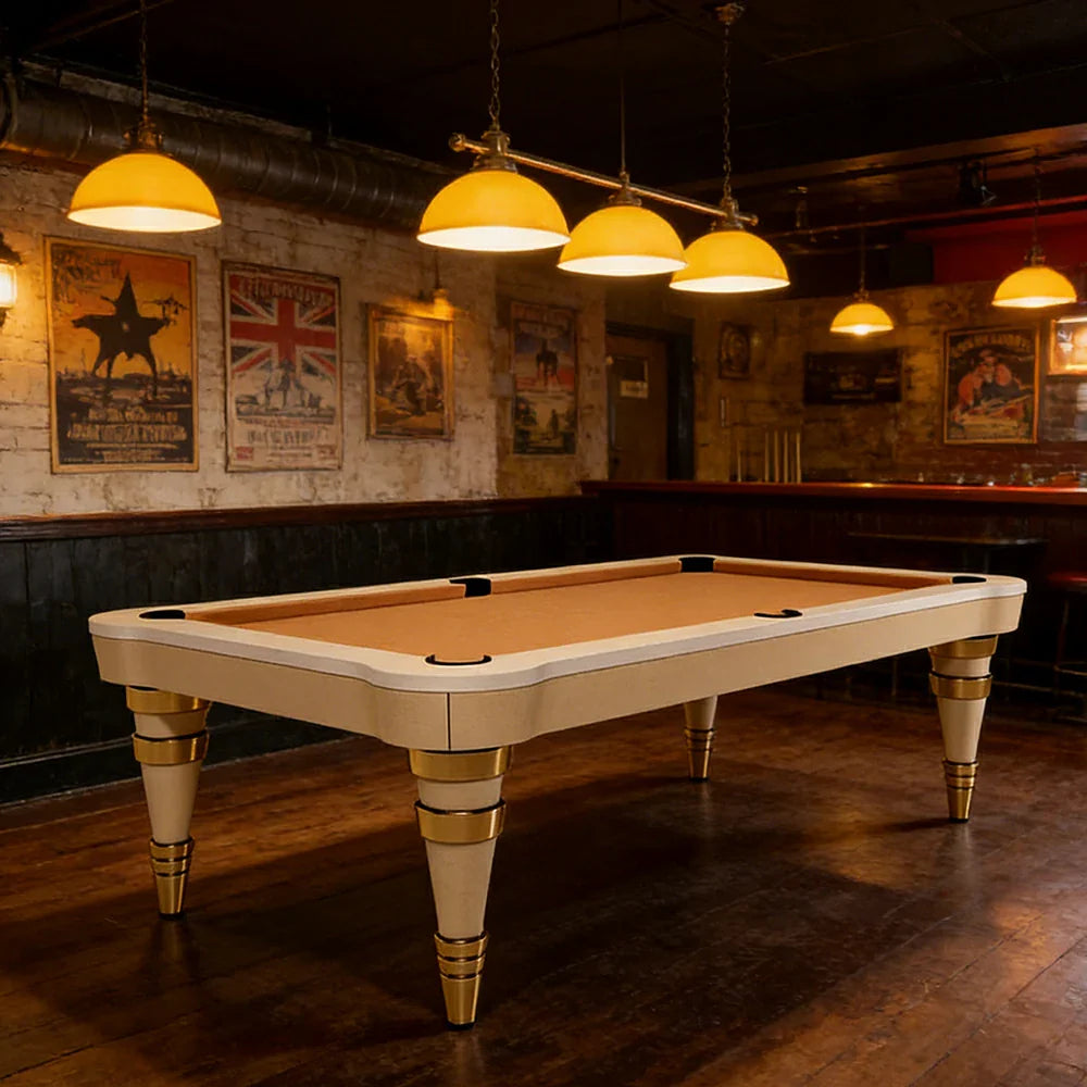 CUETIQ Luxury Designer Billiard Table 2.68m/2.97m - Sculptural Contemporary Design Precision Craftsmanship Premium Materials - Orange