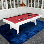 CUETIQ 8FT Frame, - Rails, Accessories Pool Body, Package Aluminium Carbon - Steel White Table Free Waterproof Outdoor Red