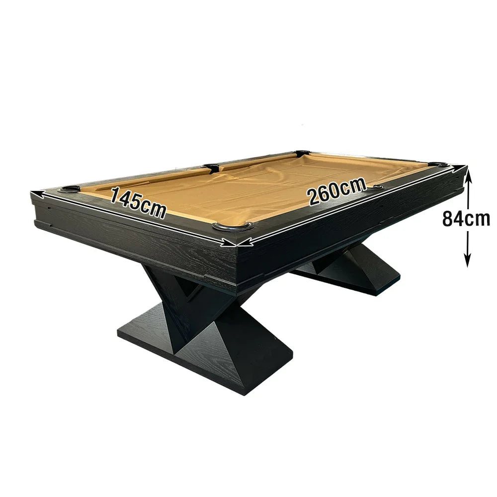 CUETIQ WY23 Cloth, Frame, Wool Leg Stability, 7FT/8FT/9FT Top Leather Design, Luxury Solid Wood Table Premium - Standing Pockets, Table Pool Dining Cover