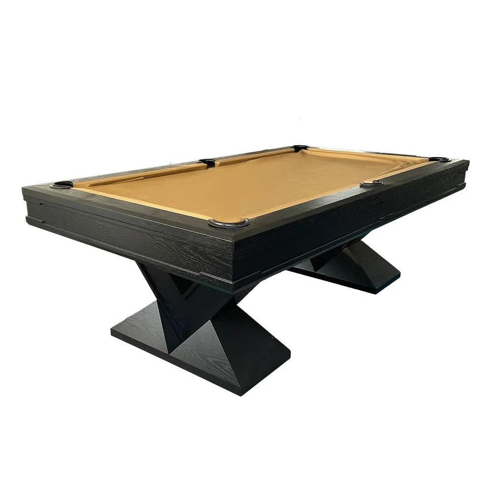 CUETIQ WY23 Cloth, Frame, Wool Leg Stability, 7FT/8FT/9FT Top Leather Design, Luxury Solid Wood Table Premium - Standing Pockets, Table Pool Dining Cover