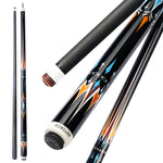 KONLLEN Professional 147CM Wood Billiard 18.5-20OZ - Cue Carom Maple Premier Cue Car-27 2-Piece Blue&Orange&Black