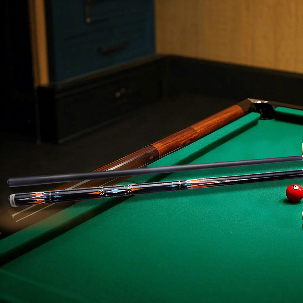 KONLLEN Professional 147CM Wood Billiard 18.5-20OZ - Cue Carom Maple Premier Cue Car-27 2-Piece Blue&Orange&Black