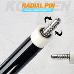 KONLLEN Professional 147CM Wood Billiard 18.5-20OZ - Cue Carom Maple Premier Cue Car-27 2-Piece Blue&Orange&Black