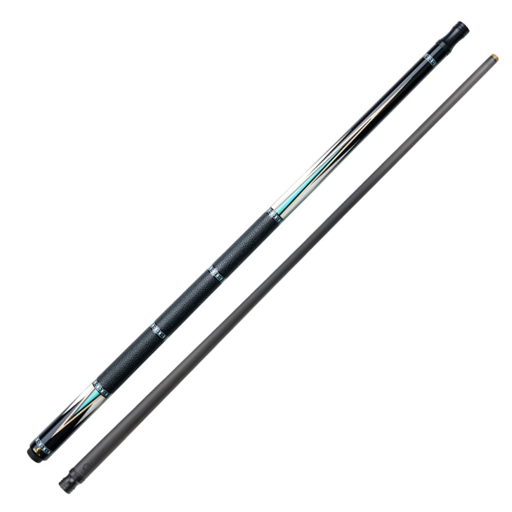 KONLLEN HQ-05A2F Maple Pool - 18.5-20OZ Wood Premier Cue 147CM Professional 2-Piece Cue Billiard Blue&Black