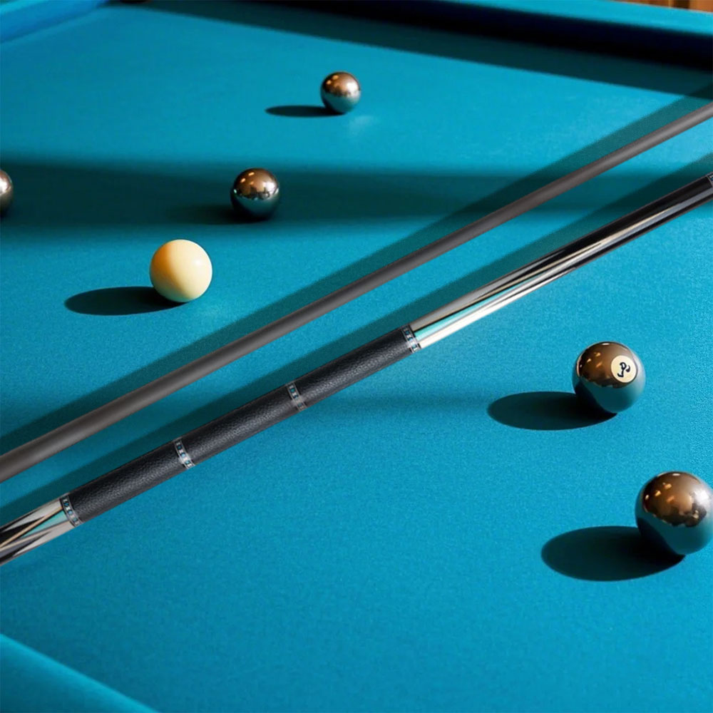KONLLEN HQ-05A2F Maple Pool - 18.5-20OZ Wood Premier Cue 147CM Professional 2-Piece Cue Billiard Blue&Black