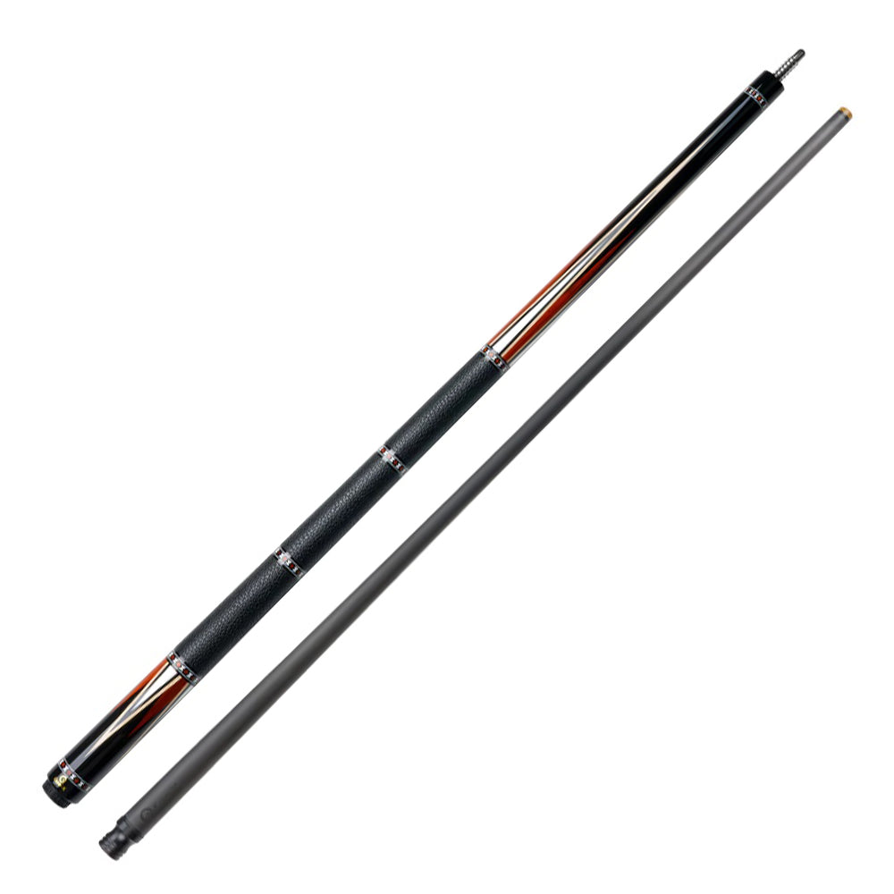 KONLLEN HQ-05BF - Billiard 2-Piece 147CM Professional Maple Premier Cue 18.5-20OZ Pool Cue Wood Red&Black