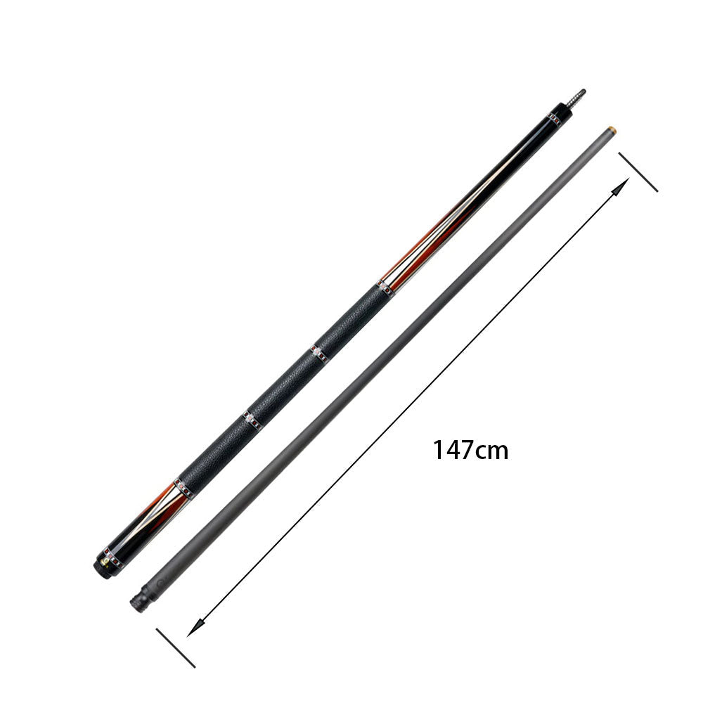 KONLLEN HQ-05BF - Billiard 2-Piece 147CM Professional Maple Premier Cue 18.5-20OZ Pool Cue Wood Red&Black