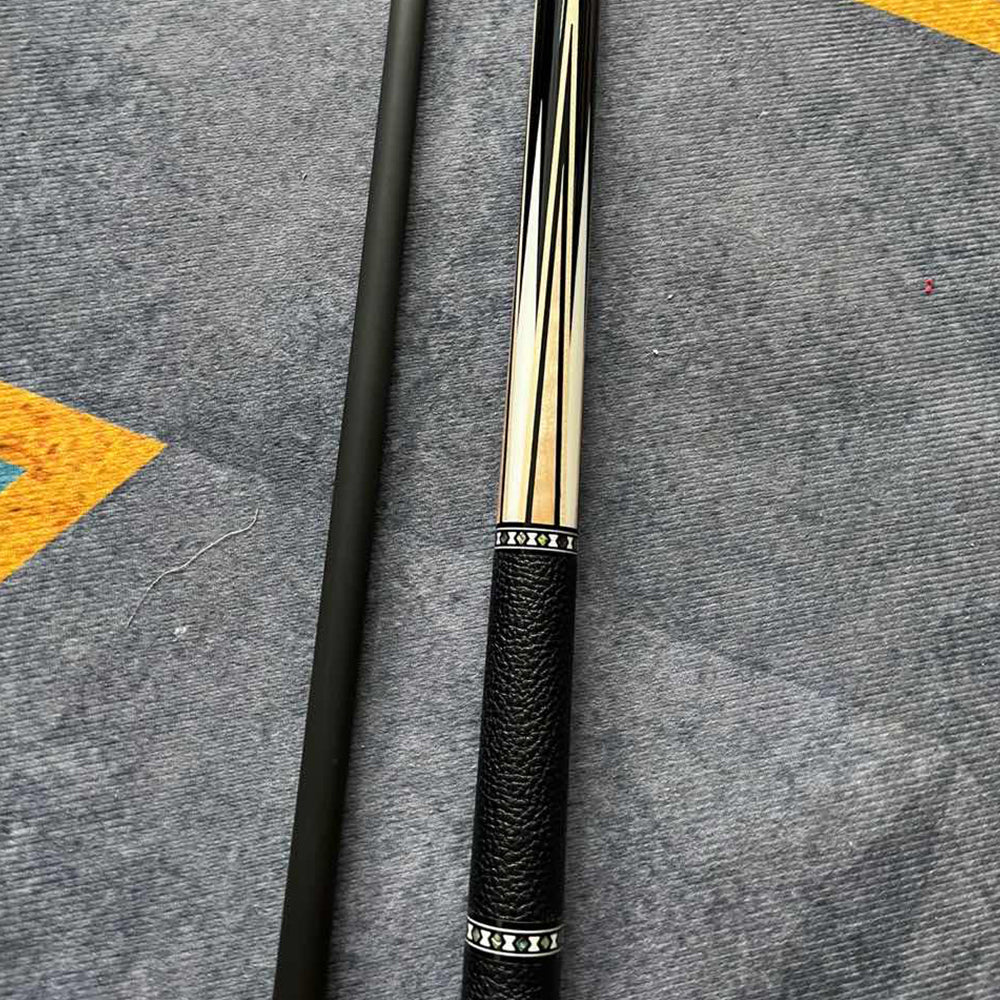 KONLLEN 18.5-20OZ 147CM - Professional Wood 2-Piece Maple Pool Premier Billiard Cue HQ-05CF Cue Yellow&White&Black