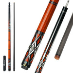 KONLLEN Pool Billiard - Ebony 18.5-20OZ Professional Cue 2-Piece Premier 147CM Cue HQ-07BF Wood Red&Black