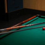 KONLLEN Pool Billiard - Ebony 18.5-20OZ Professional Cue 2-Piece Premier 147CM Cue HQ-07BF Wood Red&Black