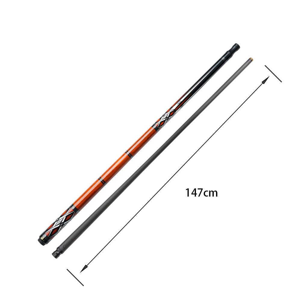 KONLLEN Cue - Ebony 147CM Cue Premier Billiard Pool Professional 2-Piece Wood 18.5-20OZ HQ-07AF Brown&Black