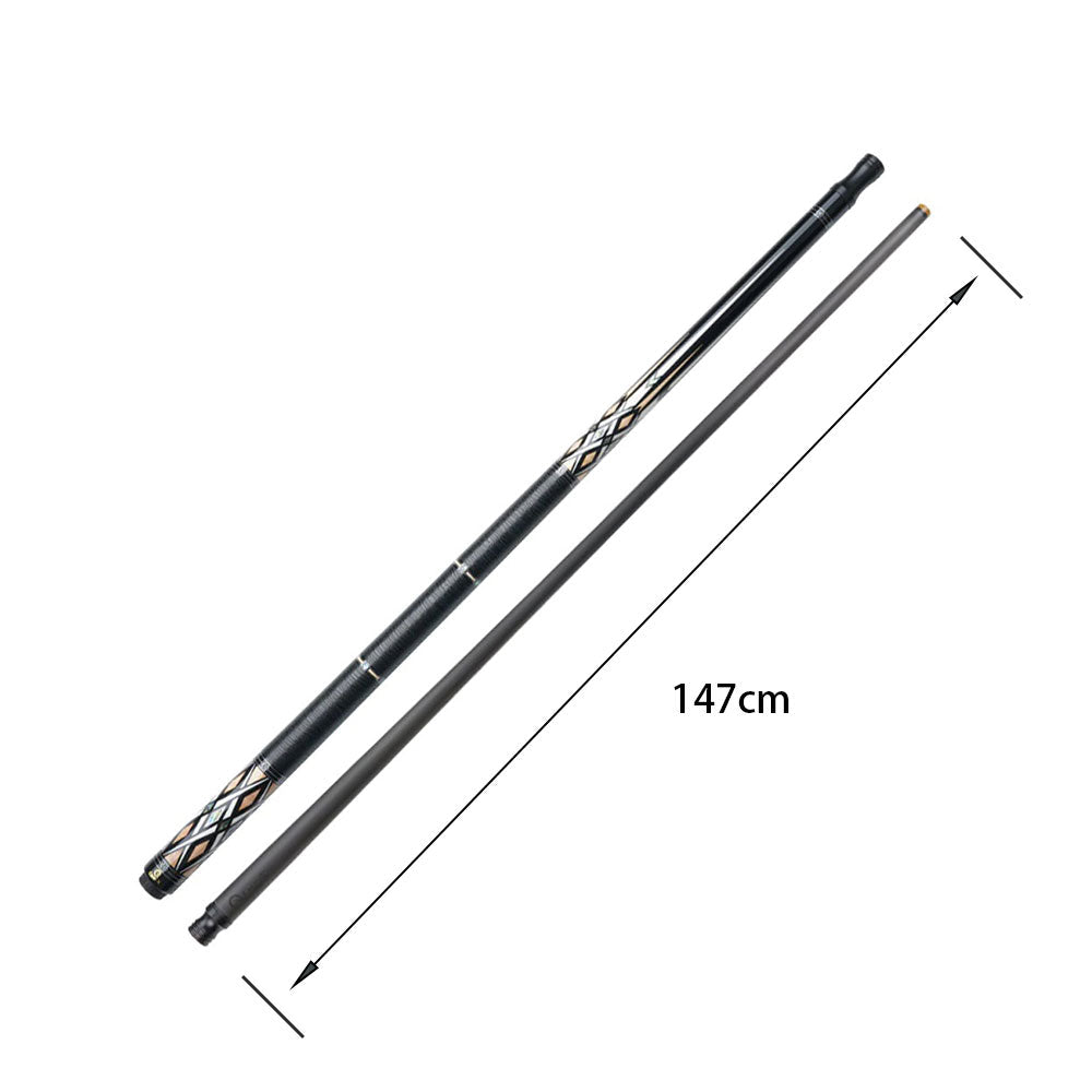 KONLLEN - 147CM Wood Premier Pool Billiard Cue Professional 2-Piece 18.5-20OZ HQ-07CF Maple Cue Wood&Black