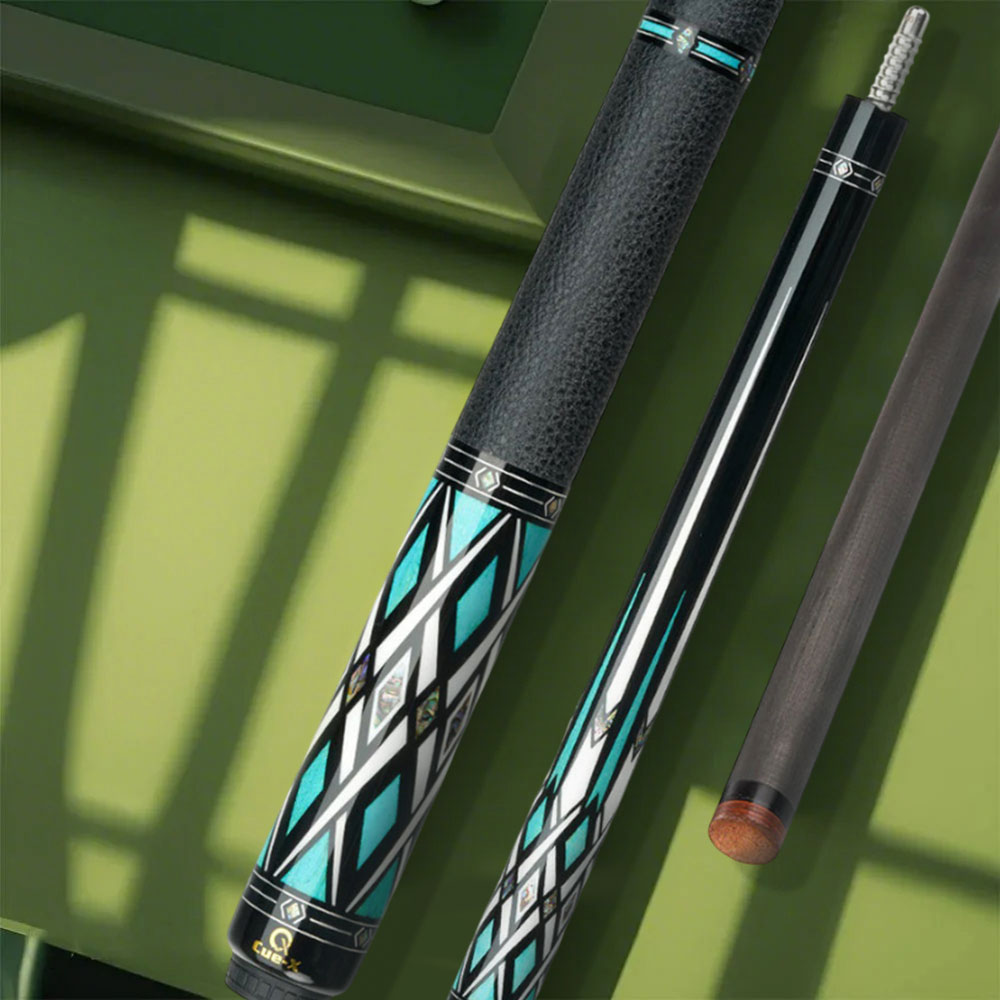 KONLLEN Maple 147CM Billiard 2-Piece Professional Cue - Wood Premier 18.5-20OZ HQ-07DF Pool Cue Blue&Black