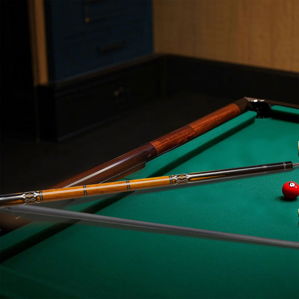 KONLLEN 147CM Pool 18.5-20OZ Professional Cue Wood Cue - Billiard Premier HQ-08F 2-Piece Ebony Brown&Black