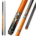 KONLLEN 147CM Pool 18.5-20OZ Professional Cue Wood Cue - Billiard Premier HQ-08F 2-Piece Ebony Brown&Black