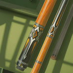 KONLLEN 147CM Pool 18.5-20OZ Professional Cue Wood Cue - Billiard Premier HQ-08F 2-Piece Ebony Brown&Black