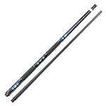 KONLLEN Premier Wood Cue 18.5-20OZ Cue Maple Pool Billiard HQ-10F 147CM - Professional 2-Piece Blue&Black