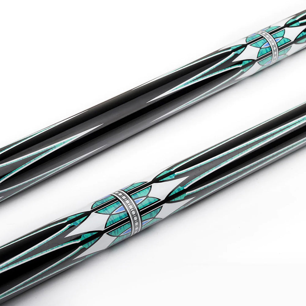 KONLLEN Wood Zokue-3 Professional Maple 18.5-20OZ Cue Cue 147CM Carom Premier Billiard - 2-Piece Blue&Black