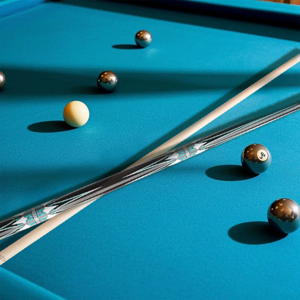 KONLLEN Wood Zokue-3 Professional Maple 18.5-20OZ Cue Cue 147CM Carom Premier Billiard - 2-Piece Blue&Black