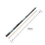 KONLLEN Wood Zokue-3 Professional Maple 18.5-20OZ Cue Cue 147CM Carom Premier Billiard - 2-Piece Blue&Black