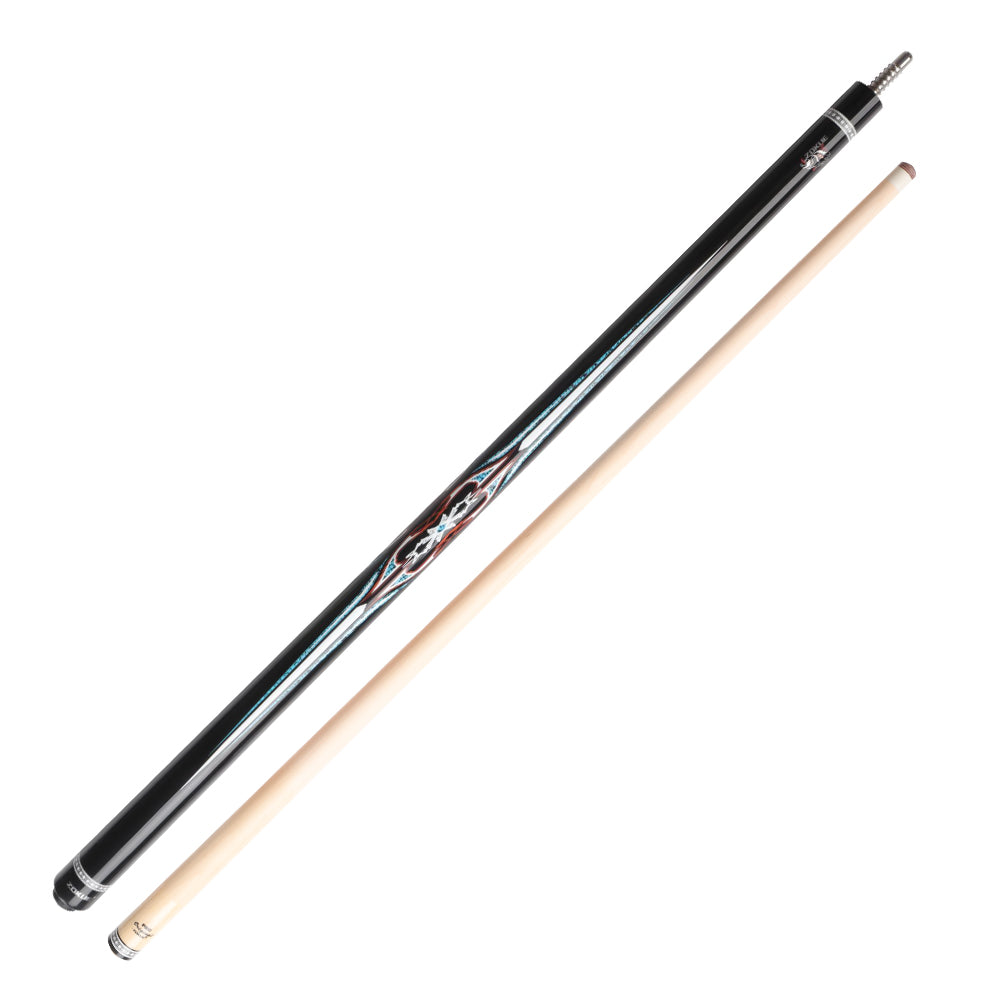 KONLLEN Maple 147CM Professional Premier 18.5-20OZ Wood Carom - Billiard Cue Zokue-4 2-Piece Cue Red&Blue&Black