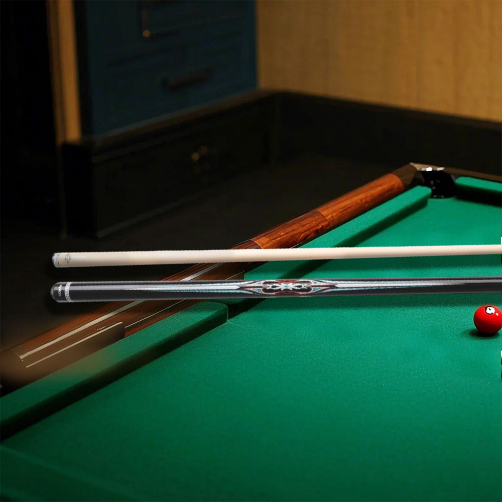 KONLLEN Maple 147CM Professional Premier 18.5-20OZ Wood Carom - Billiard Cue Zokue-4 2-Piece Cue Red&Blue&Black