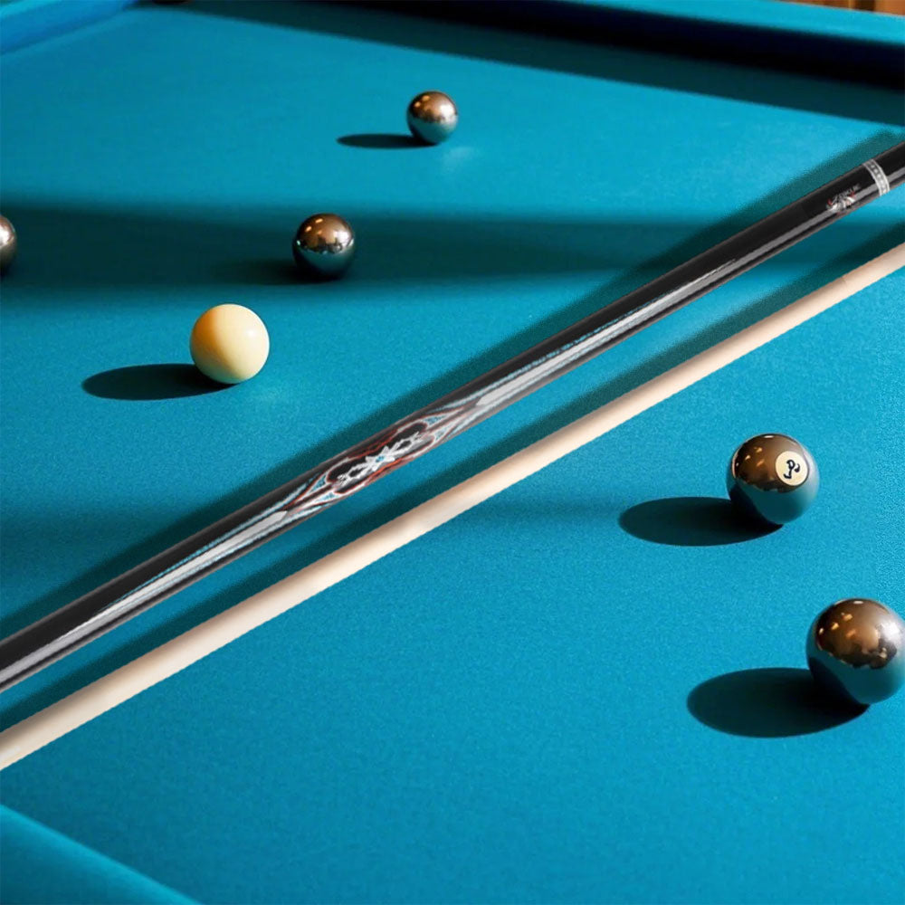 KONLLEN Maple 147CM Professional Premier 18.5-20OZ Wood Carom - Billiard Cue Zokue-4 2-Piece Cue Red&Blue&Black
