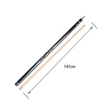 KONLLEN Maple 147CM Professional Premier 18.5-20OZ Wood Carom - Billiard Cue Zokue-4 2-Piece Cue Red&Blue&Black