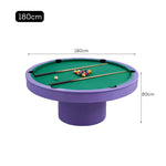 CUETIQ L042 Billiard Office Diameter Table/ 180cm Round 2-IN-1 MDF Desk