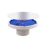 CUETIQ L042 Billiard Diameter Table/ MDF Round Office 140cm 2-IN-1 Desk