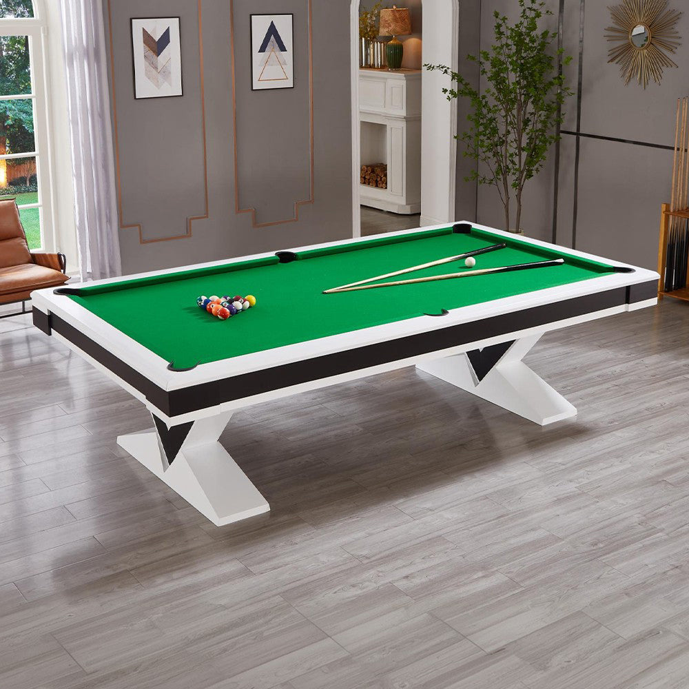 CUETIQ L001 Table/ Billiard Table/ Slate Wood Office Desk Ping-pong 3-IN-1 Solid 7/8/9FT Frame