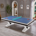 CUETIQ L001 Table/ Billiard Table/ Slate Wood Office Desk Ping-pong 3-IN-1 Solid 7/8/9FT Frame