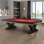 CUETIQ L001 Table/ Billiard Table/ Slate Wood Office Desk Ping-pong 3-IN-1 Solid 7/8/9FT Frame