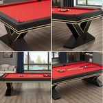 CUETIQ L001 Table/ Billiard Table/ Slate Wood Office Desk Ping-pong 3-IN-1 Solid 7/8/9FT Frame