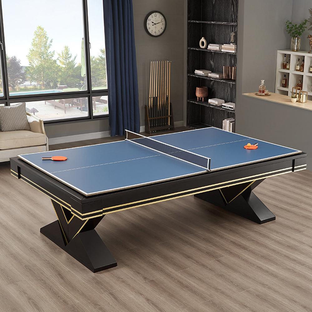 CUETIQ L001 Table/ Billiard Table/ Slate Wood Office Desk Ping-pong 3-IN-1 Solid 7/8/9FT Frame
