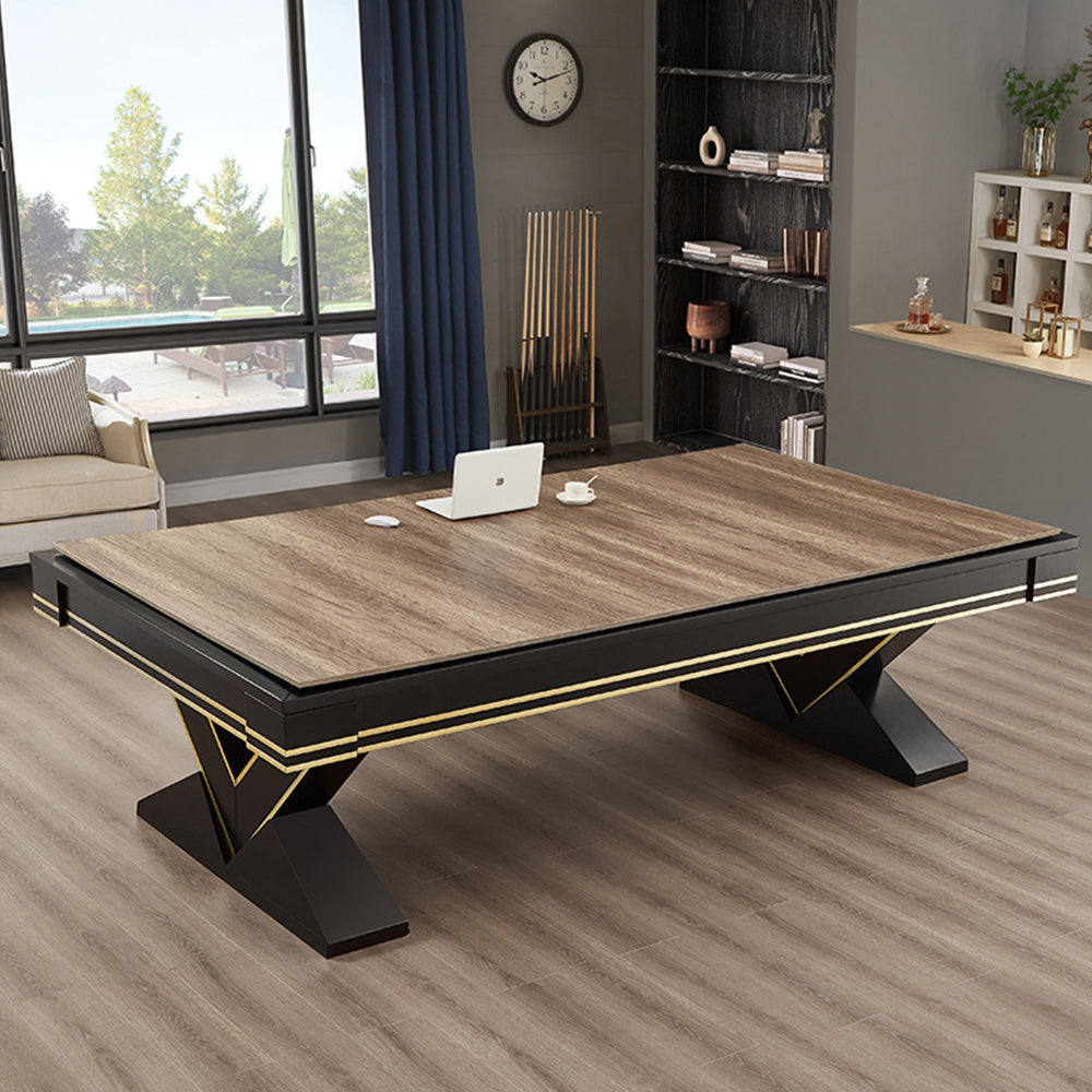CUETIQ L001 Table/ Billiard Table/ Slate Wood Office Desk Ping-pong 3-IN-1 Solid 7/8/9FT Frame