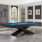 CUETIQ L011 Wood Table/ Slate Pool Desk Office Table/ 3-IN-1 7/8/9FT Solid Ping-pong Frame