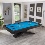 CUETIQ L011 Wood Table/ Slate Pool Desk Office Table/ 3-IN-1 7/8/9FT Solid Ping-pong Frame