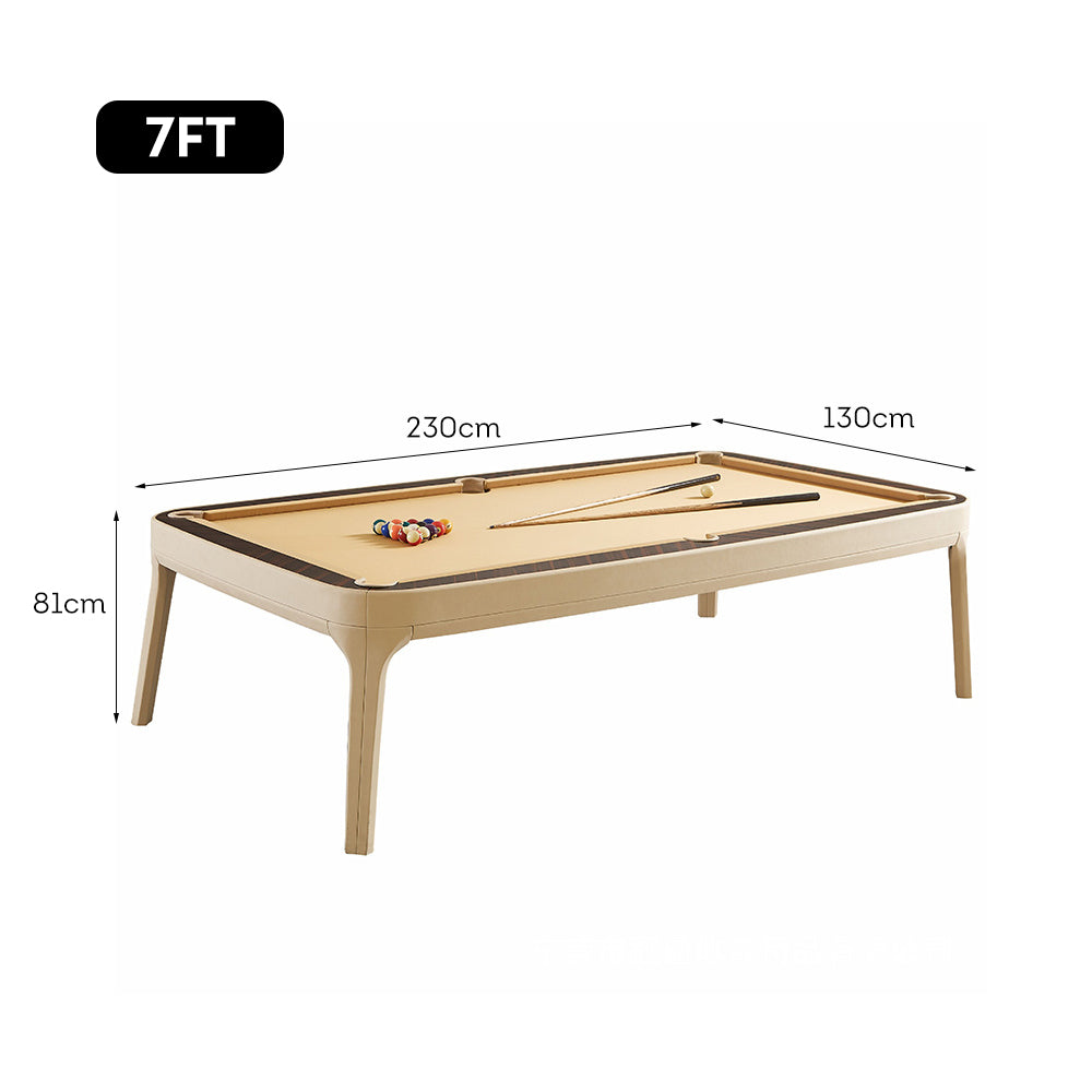 CUETIQ Premium 7/8/9FT Desk Table/ Leather Ping-pong Table/ Wood Slate 3-IN-1 Solid Genuine Office Billiard Frame