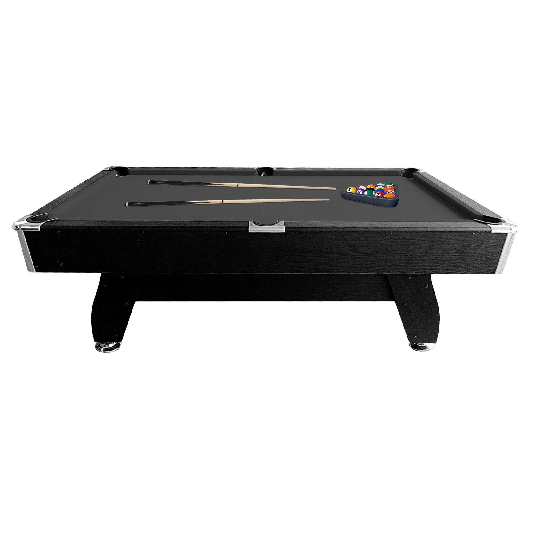 CUETIQ 7FT Table Accessories with Pack - Pool Snooker Billiard Black MDF Frame