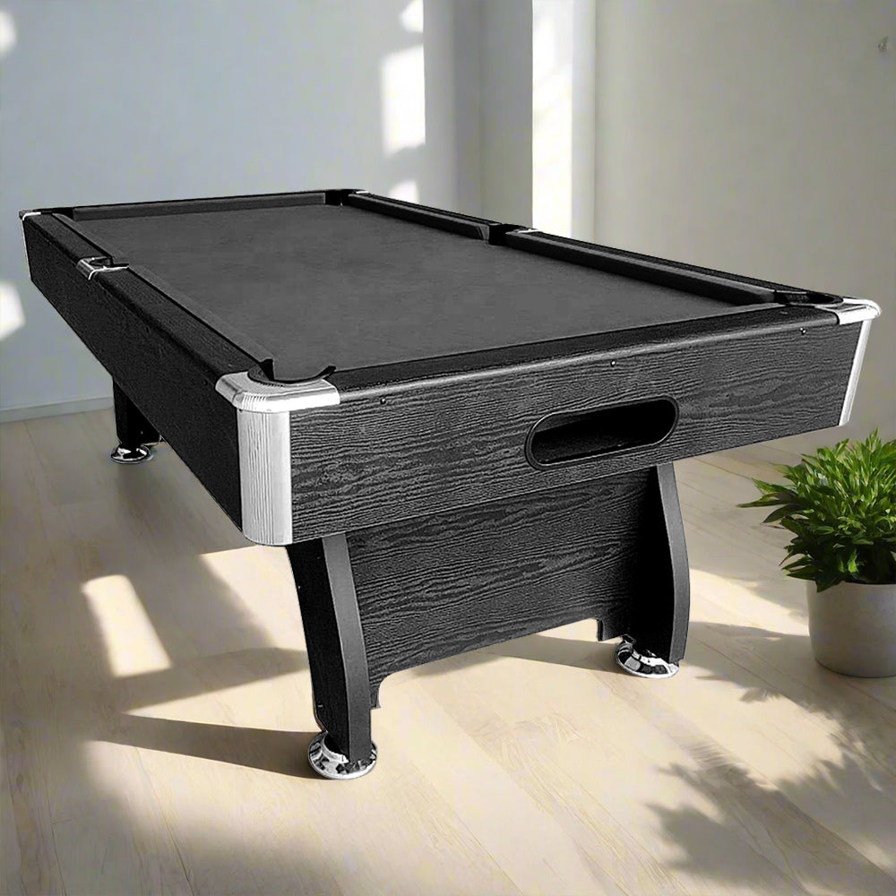 CUETIQ 7FT Table Accessories with Pack - Pool Snooker Billiard Black MDF Frame