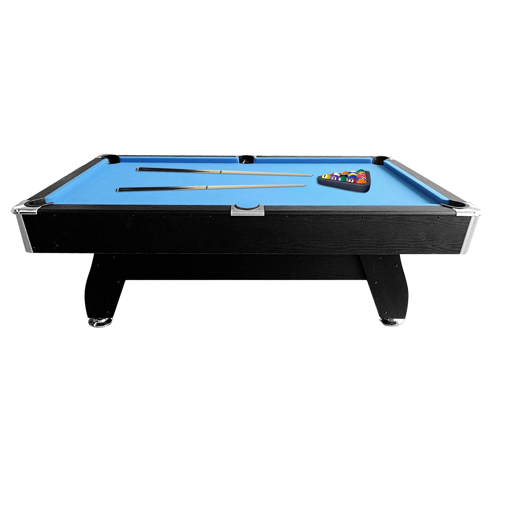CUETIQ 8FT Billiard Frame Pool Accessories MDF Black with Table Snooker Pack