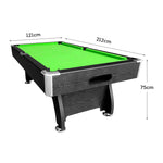 CUETIQ 7FT Table Accessories with Pack - Pool Snooker Billiard Black MDF Frame