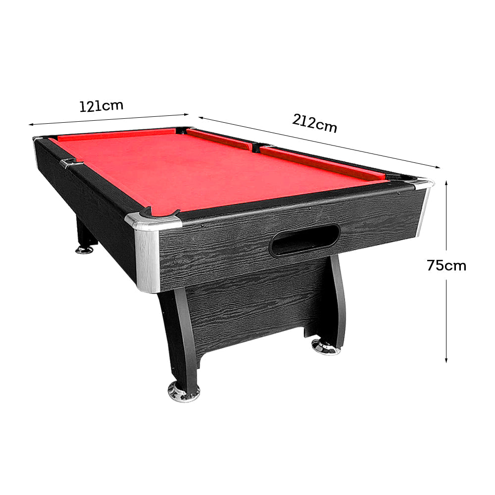 CUETIQ 7FT Table Accessories with Pack - Pool Snooker Billiard Black MDF Frame